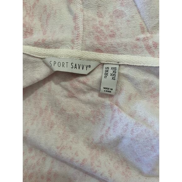 Sport Savvy French Terry Print Jacket CORAL NWOT SIZE XXS - Picture 4 of 7